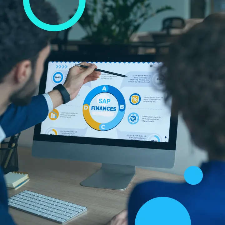 Consultants working on an SAP system